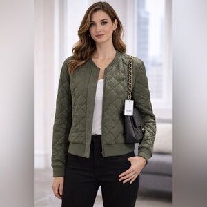 DKNY quilted bomber jacket
